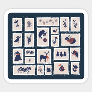 christmas stamps Sticker